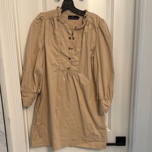 Pomander Place Tan Long Sleeve Dress